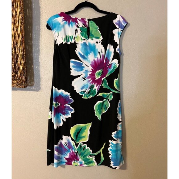 London Times Dress 8 Colorful Stretch Career Church Lightweight Washable - Picture 6 of 7